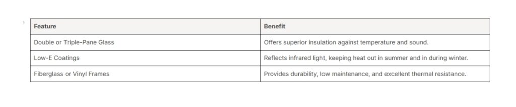 effective energy-efficient window features